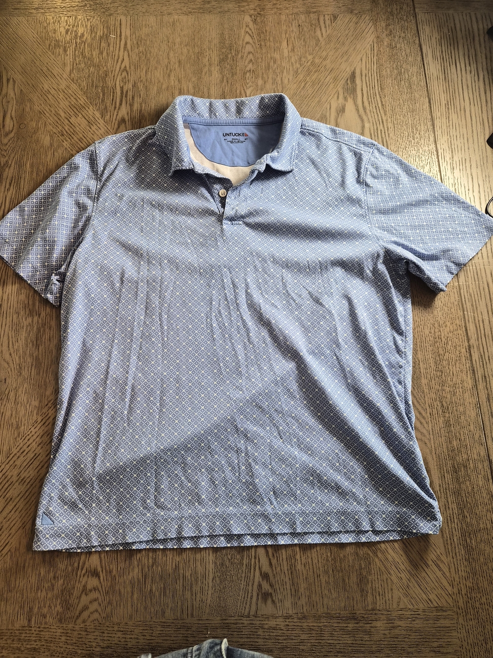 UNTUCKit Blue Micro-Print Polo